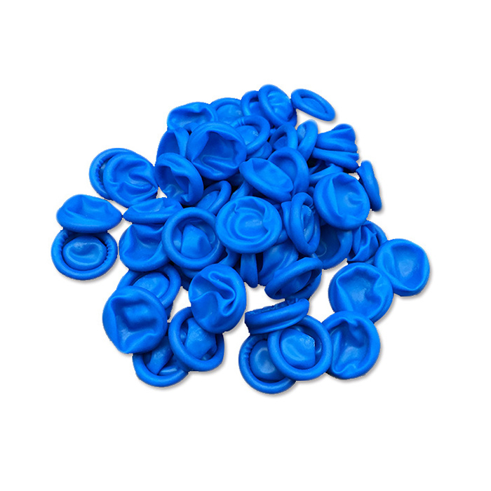 蓝色丁腈手指套